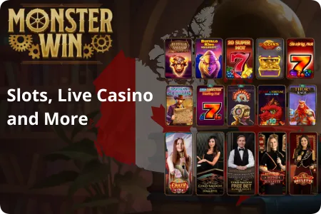 Extensive library of games Monsterwin