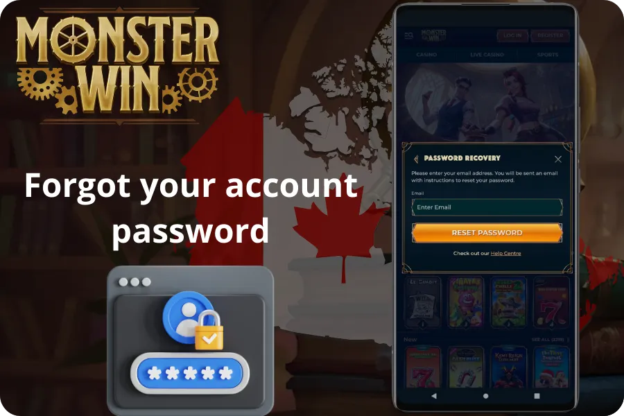 Forgot your Monsterwin casino account password