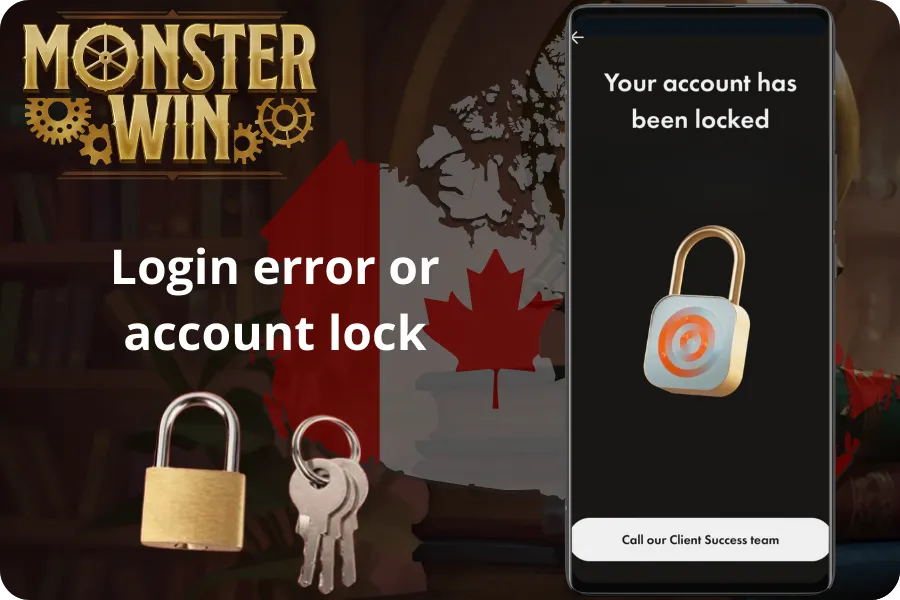 Login error or temporary account lock