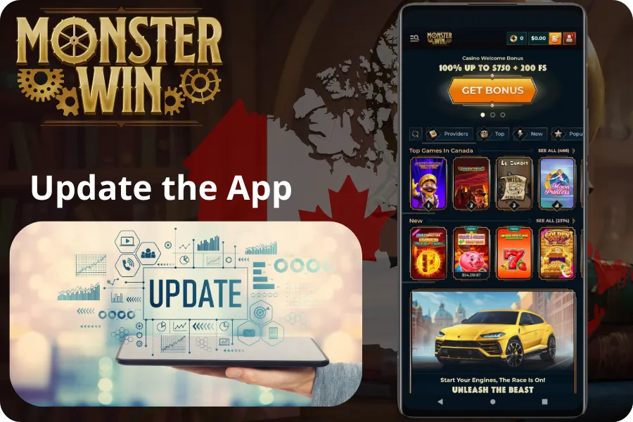 Update the App Monster Win Casino